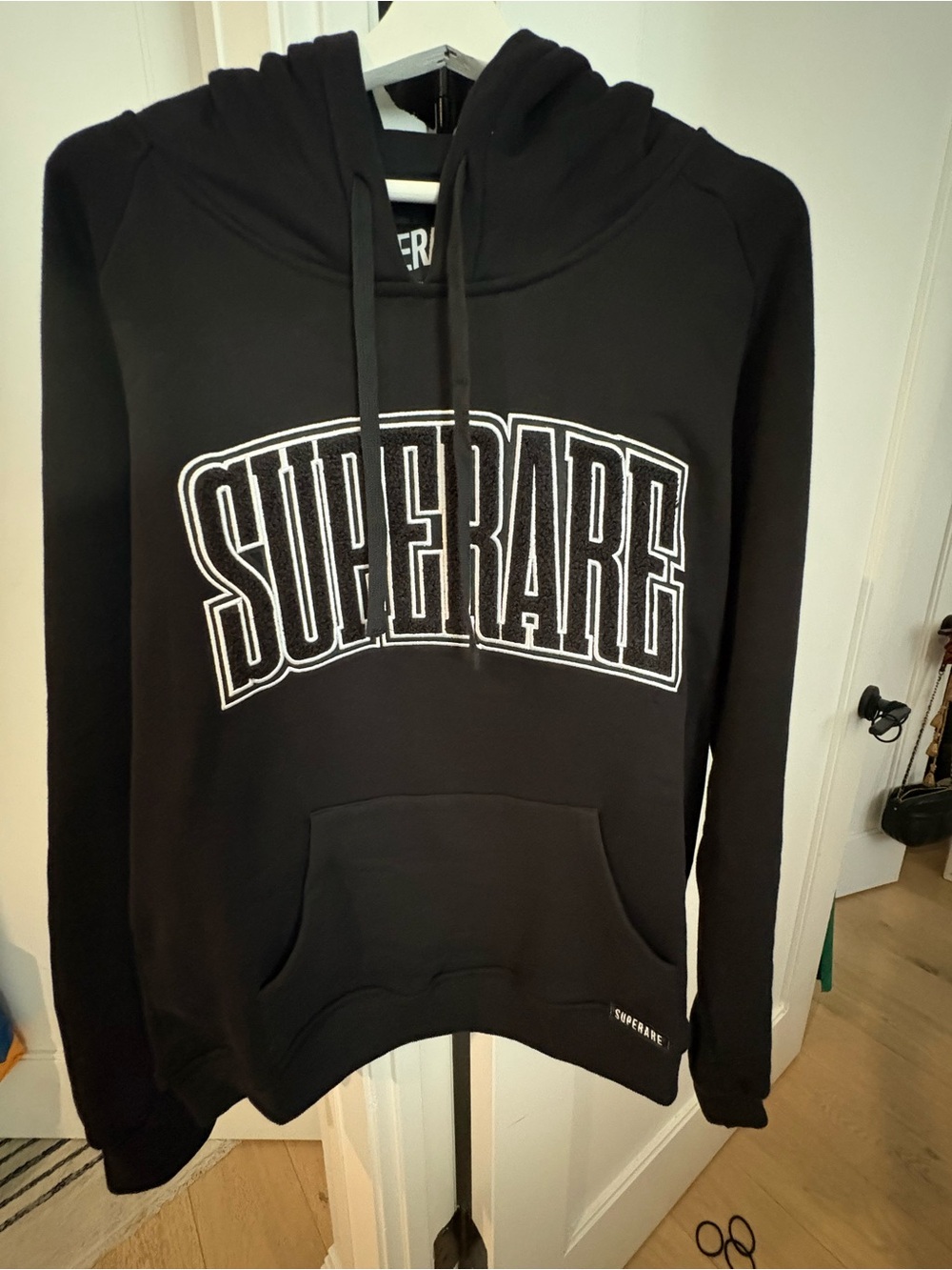 Men/Women/Unisex Super Rare (NYC) Black Logo Hoodie with Front Pocket MMA Boxing